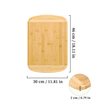 Multi-functional Bulk Size Kitchen Wood Grain Carving Custom Bamboo Cutting Board