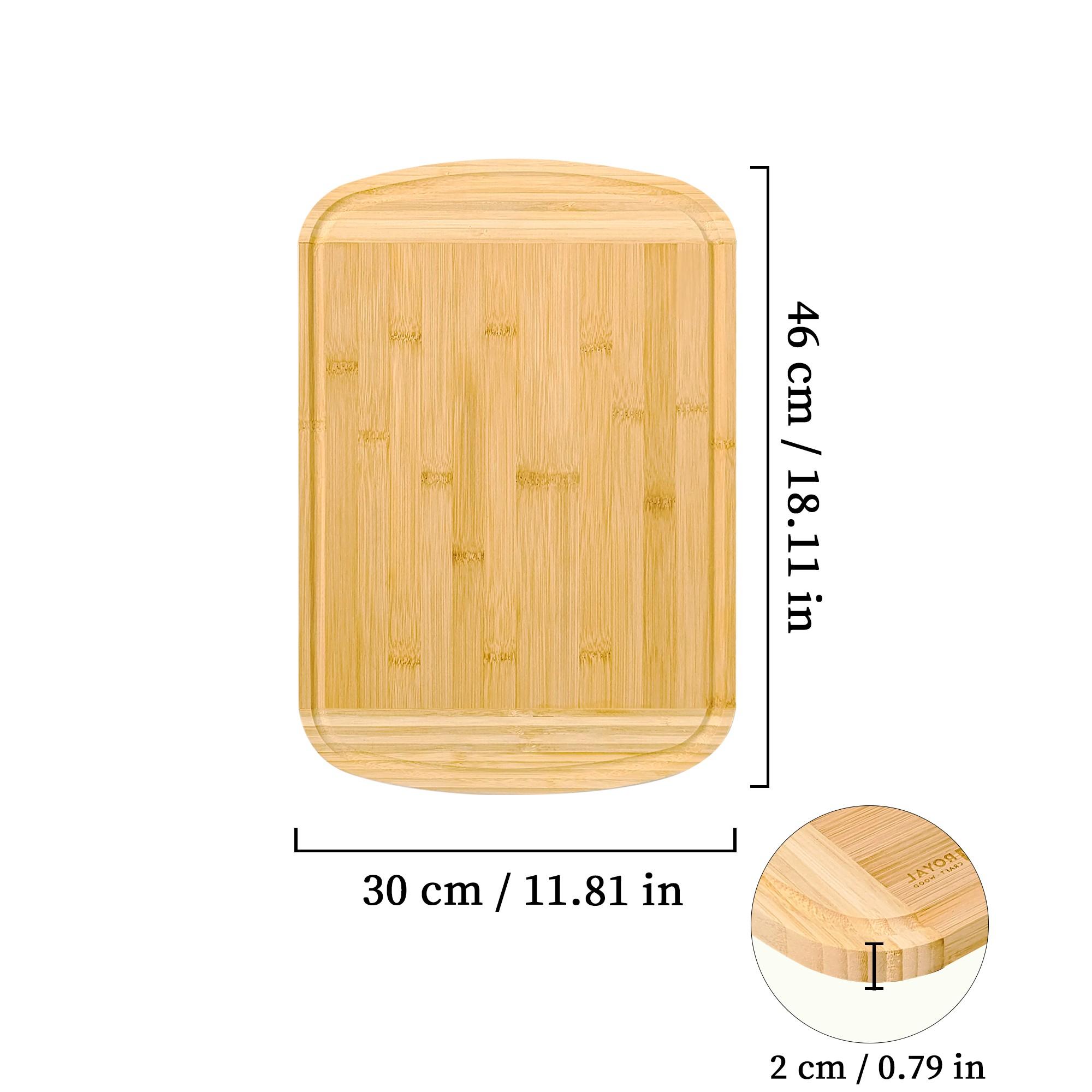 Multi-functional Bulk Size Kitchen Wood Grain Carving Custom Bamboo Cutting Board
