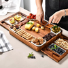 Marble Cheese Board Set with 3 Ceramic Bowls Wood & Bamboo Stainless Steel Cutlery for Any Occasion Gift