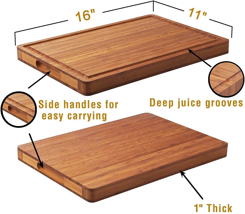 Bamboo Wood Cutting Board for Kitchen