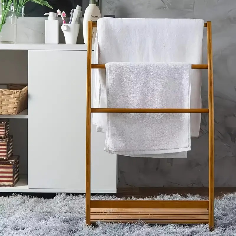 Bamboo Towel Rack Stand