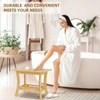 2-Tier Bamboo Shower Bench - Waterproof