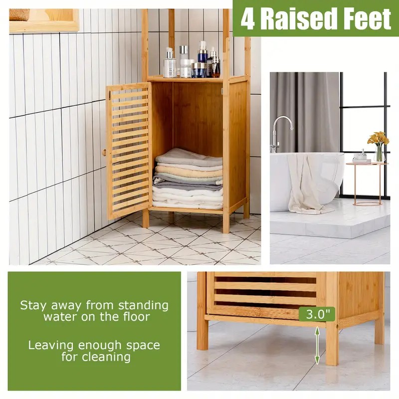 4-Tiers Bamboo Bathroom Storage