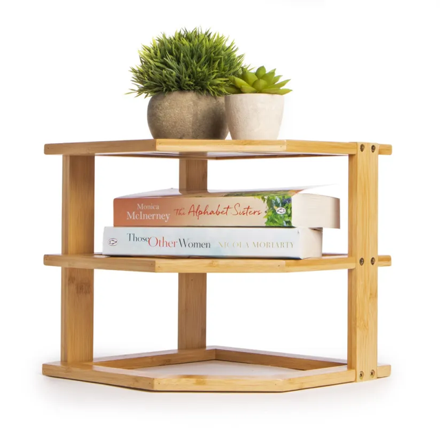 Bamboo 3 Tier Corner Shelf