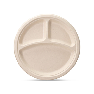 9 Inch 3-Compartment Round Plate