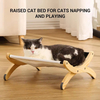 Wooden Frame Modern Cat Hammock Sleeping Bed 