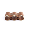 High Quality 2 Layers Funny 5 Bottles Countertop Shelf Holder Mahogany Wooden Wine Rack
