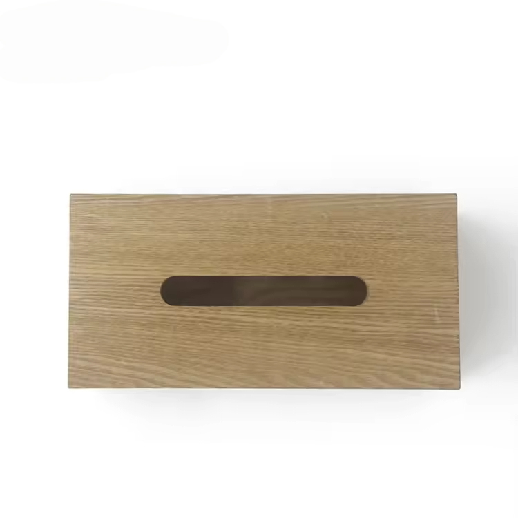 Promotion Cheap Bent Wooden Box Beech Wood Dispenser Tissue Box Wooden Concise Napkin Holder for Restaurant
