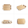 Wholesale Curved Wood Willow Walnut Plywood Tray Wooden Serving Tray With Handle Dinner Plates Bakery Coffee Wooden Tray