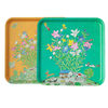 Floral Printing Bent Serving Tray for Dinner Plates Coffee