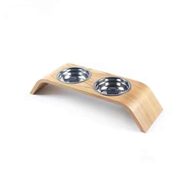 Pet Dining Table 2 Compartments Pet Feeders