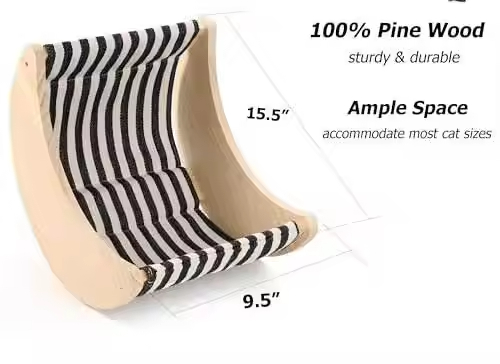 Powerful Suction Cup Cat Window Seat Indoor Cat Bed Perch with Striped Design