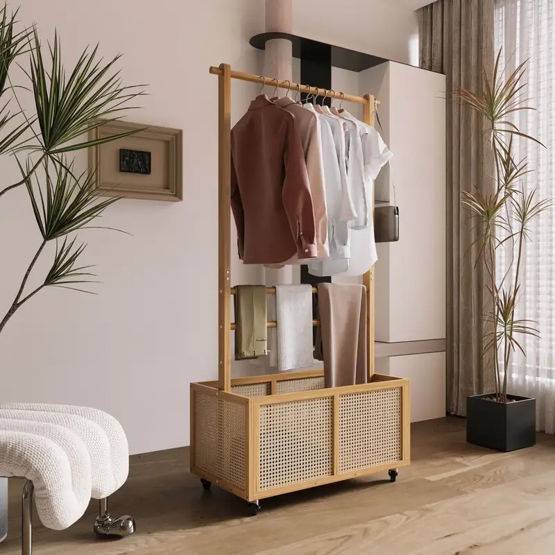 4-Tier Bamboo Garment Rack