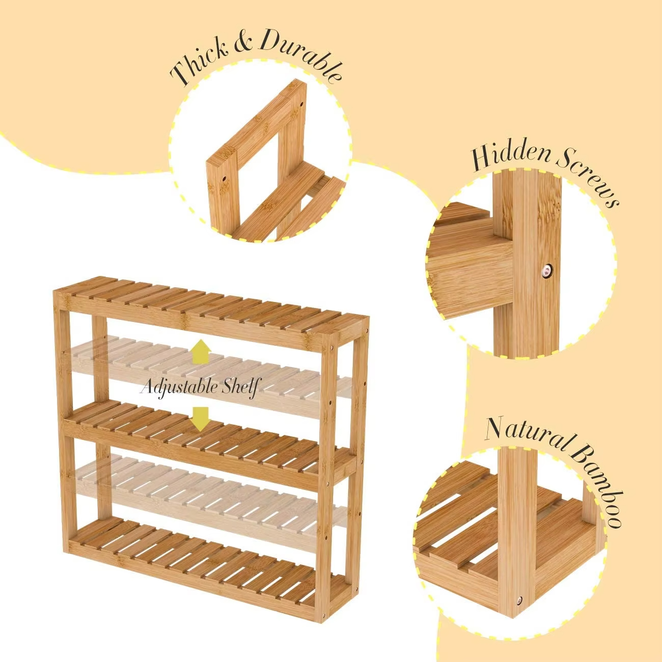 3 Tier Bamboo Shelves 