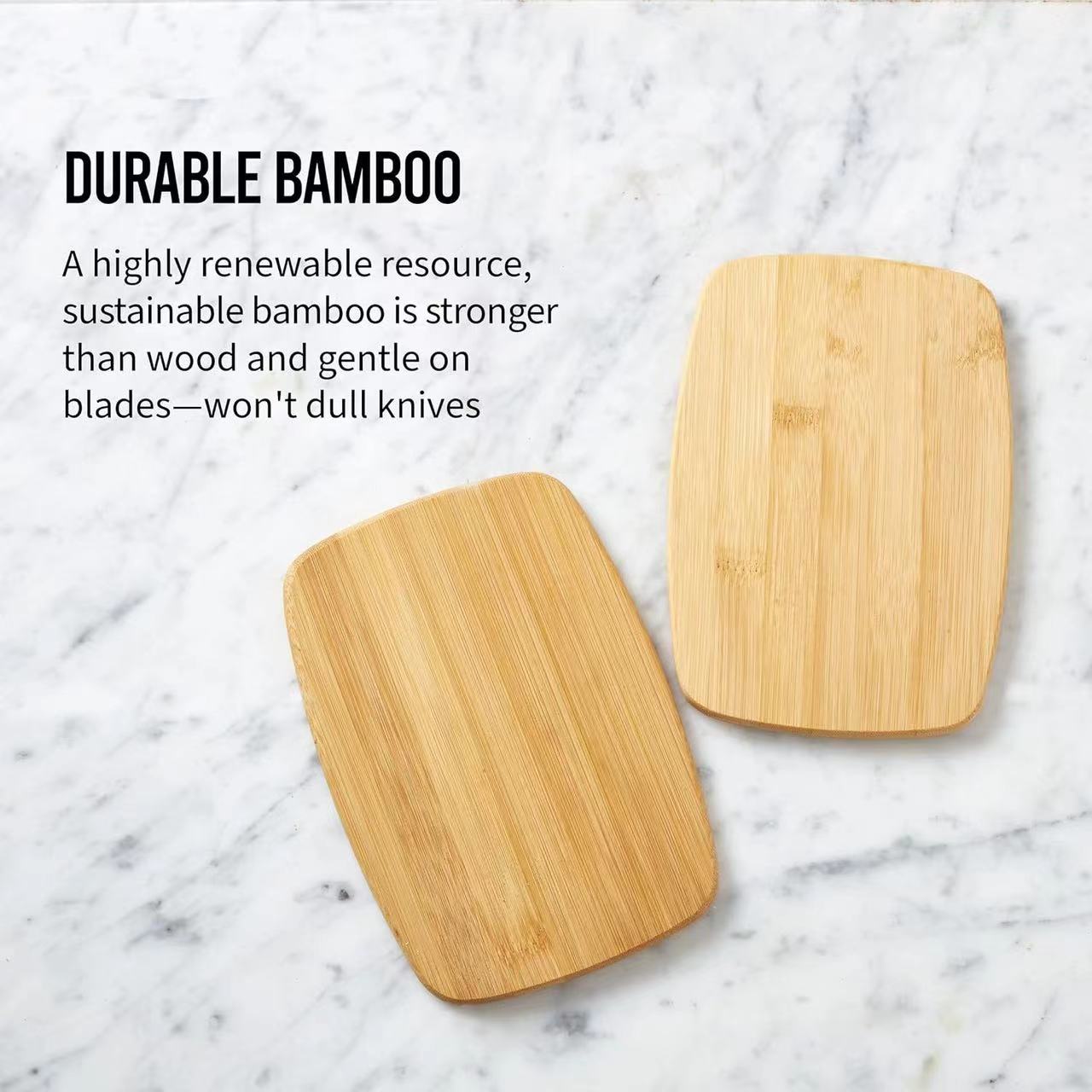 4-Piece Reversible Bamboo Cutting