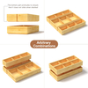  Adjustable 3 Individual Bamboo Drawer Organizer 