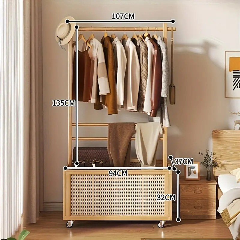 4-Tier Bamboo Garment Rack