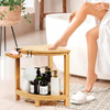 2-Tier Bamboo Corner Shower Stool 