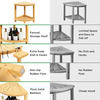 2-Tier Bamboo Corner Shower Stool 