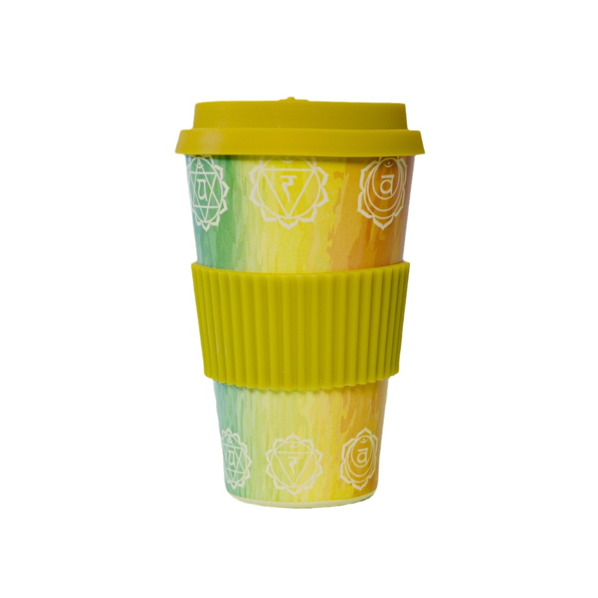 Reusable Coffee Cup Travel Mug Eco-Friendly Bamboo Fibre Silicon Natural