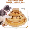 Wooden Cat Ball Track Toy New round Kitten Teaser