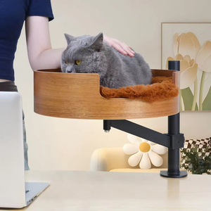 Oval Cat Hammock 360° Rotation and Adjustable Height Cat Bed Desk