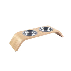 Pet Dining Table 2 Compartments Pet Feeders