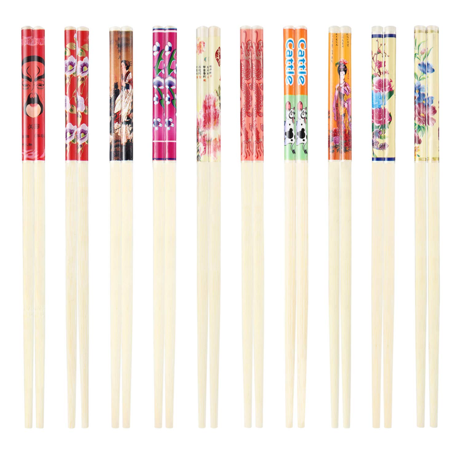 Bamboo Chopsticks with Elegant Silk Brocade Pouch