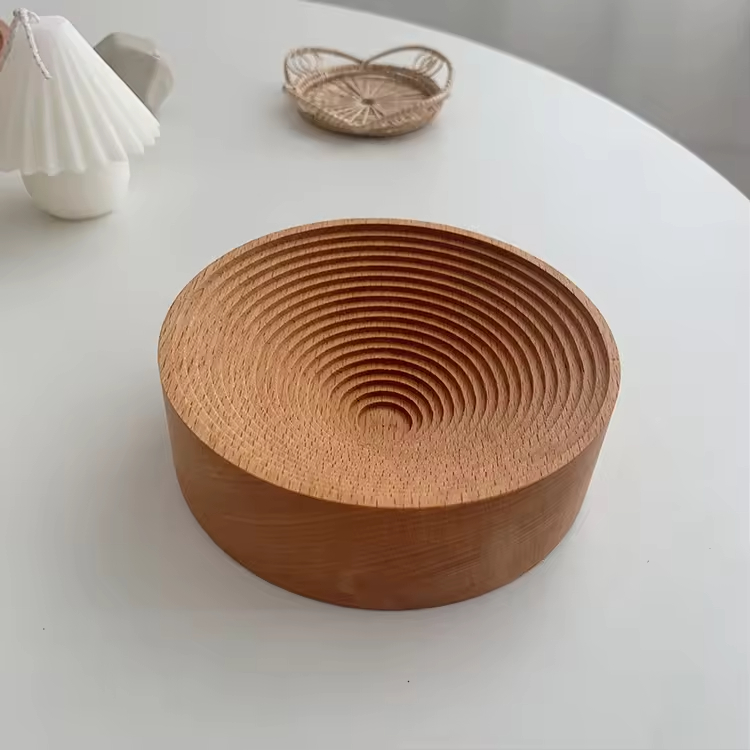Water Ripple Beech Bread Tea Wooden Serving Tray
