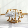 Bamboo Cat Bed Warm Wooden Nest House for Rest & Sleep