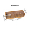Bamboo divided clamshell tea box Wooden packaging box 5 boxes storage with transparent acrylic plate tea bag storage