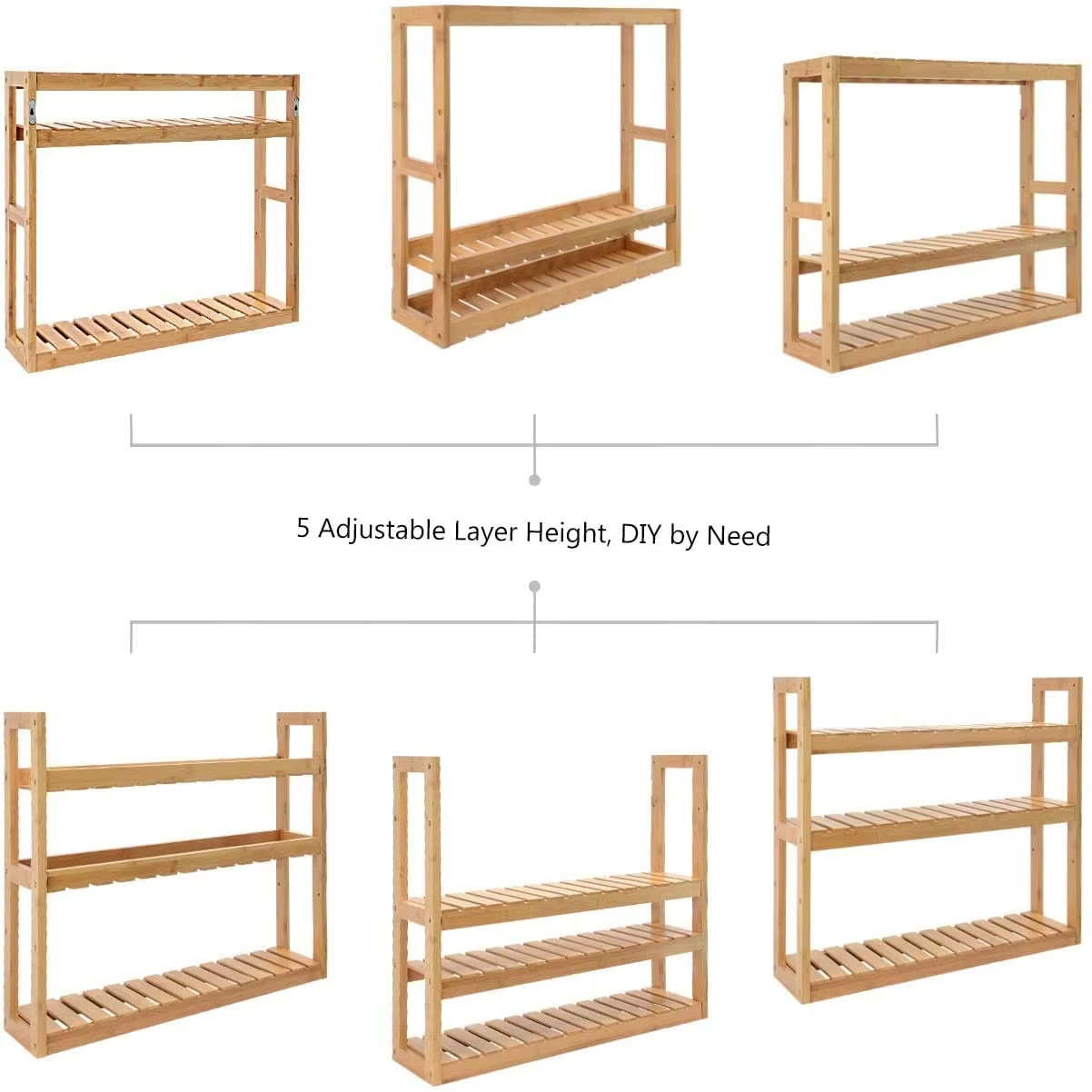 3 Tier Bamboo Shelves 
