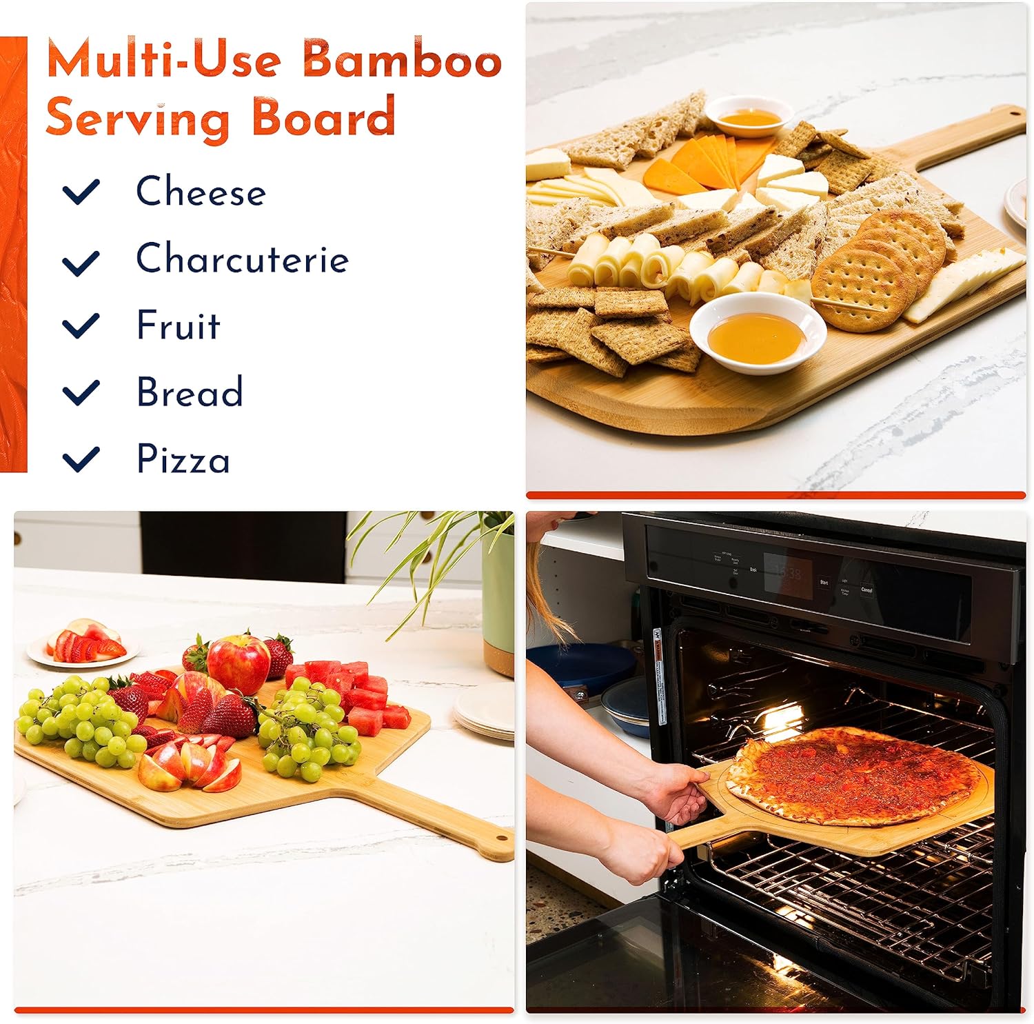 Wooden Pizza Peel 16 Inch Board