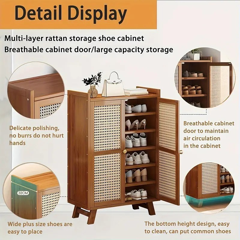 Bamboo Shoe Rack