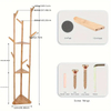 Bamboo Tree-Shaped Coat Rack with Storage Shelves