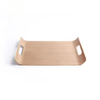Anti slip Bent Wooden Snack Serving Tray Set With Handles Dinnerware