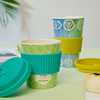 Reusable Coffee Cup Travel Mug Eco-Friendly Bamboo Fibre Silicon Natural