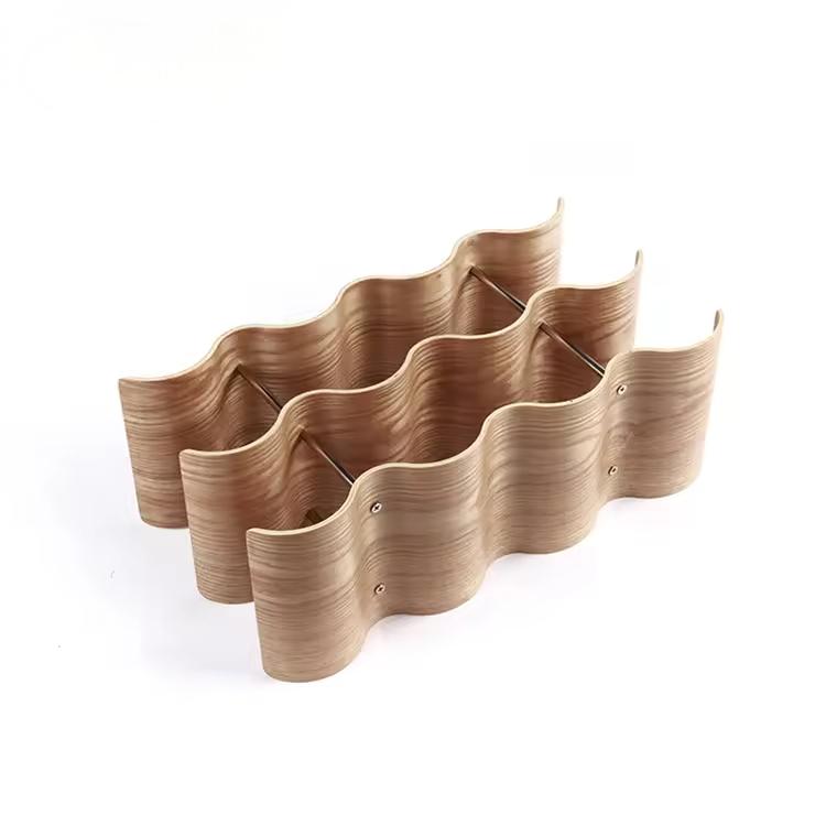 Fancy 3 Layers 12 Bottles Waving Willow Countertop Wine Rack