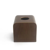 Customized Small Plain Walnut Wooden Lacquer Vintage Square Luxury Napkin Tissue Box