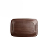 Factory Outlet High Quality Stackable Tableware Rectangle Willow Wooden Serving Tray for Buffet Dinner Dinnerware