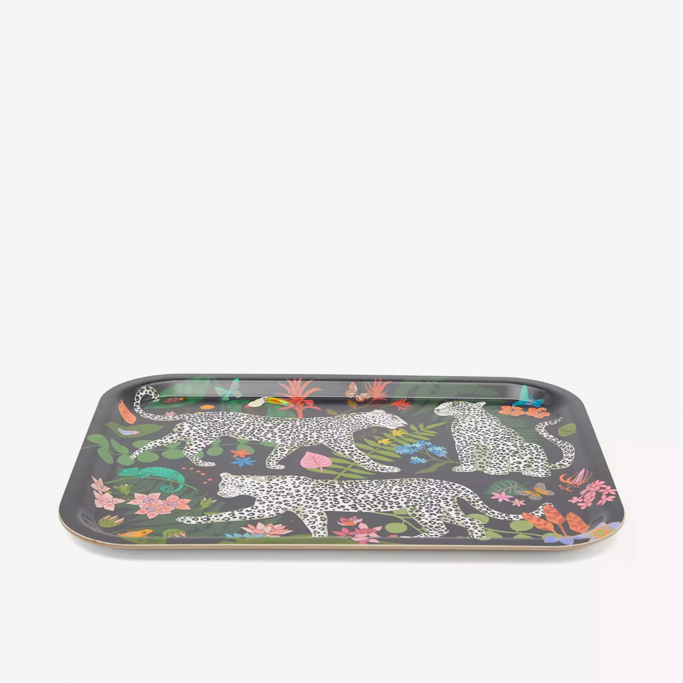 Bamboo Custom Decals Paper Printing Decorative Rectangular Serving Tray
