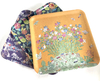 Floral Printing Bent Serving Tray for Dinner Plates Coffee