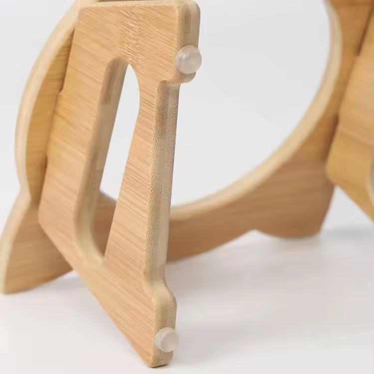 Pet Bowls Cat Dog Bowl Slow Feeder Bamboo Stand Elevated Pet Feeder
