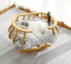 Bamboo Cat Bed Warm Wooden Nest House for Rest & Sleep