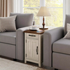 Nightstand with Charging Station Narrow Bedside Table