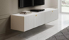 Modern Wall-Mounted TV Console with Fluted Design