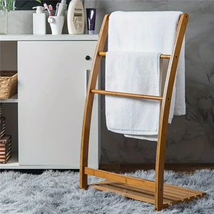 Bamboo Towel Rack Stand