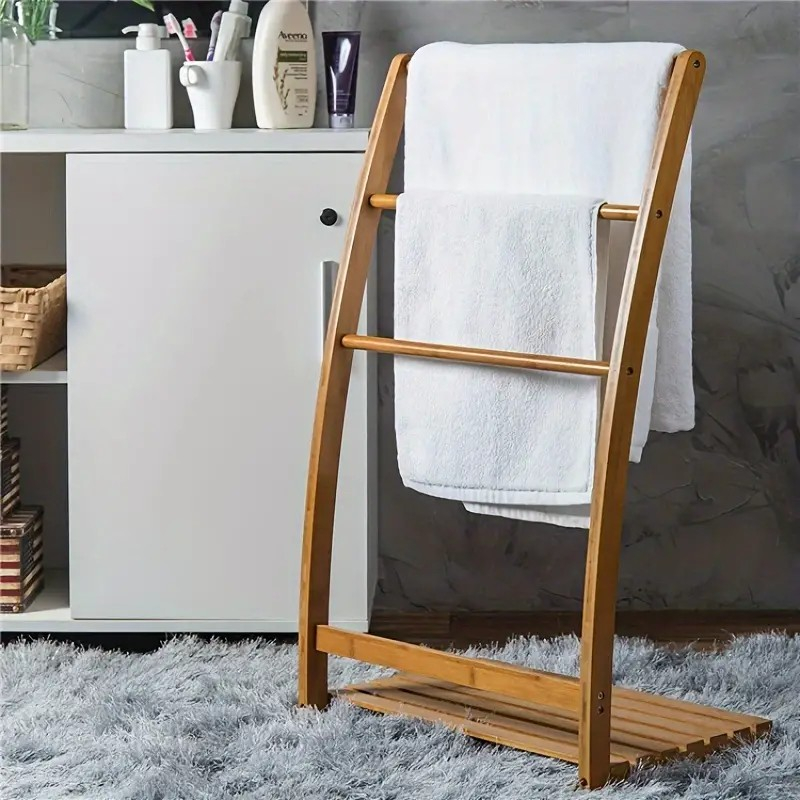 Bamboo Towel Rack Stand
