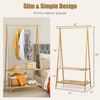 Minimalist Bamboo Garment Rack with Shelving