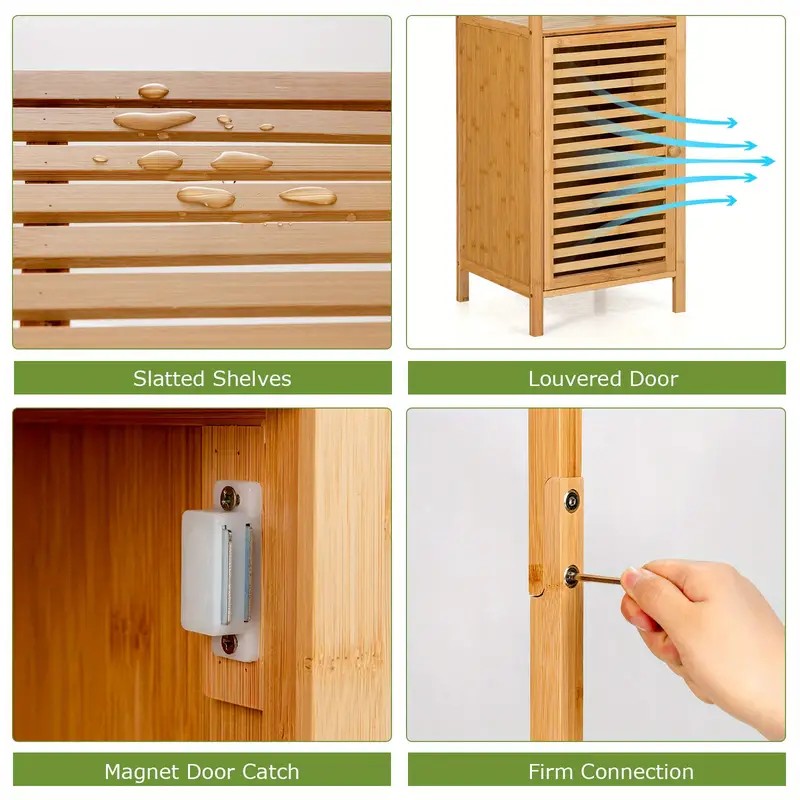 4-Tiers Bamboo Bathroom Storage